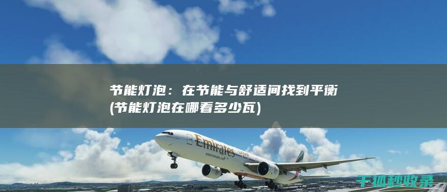 节能灯泡：在节能与舒适间找到平衡 (节能灯泡在哪看多少瓦)