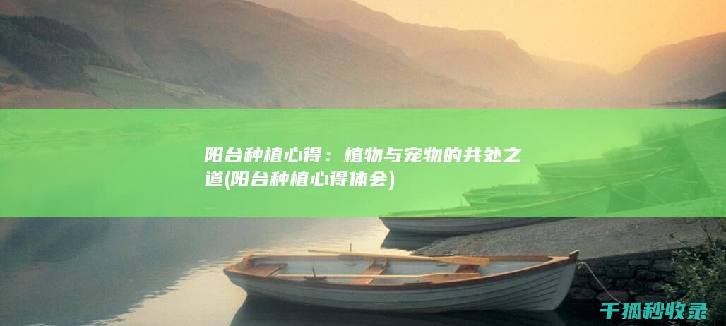 阳台种植心得：植物与宠物的共处之道 (阳台种植心得体会)