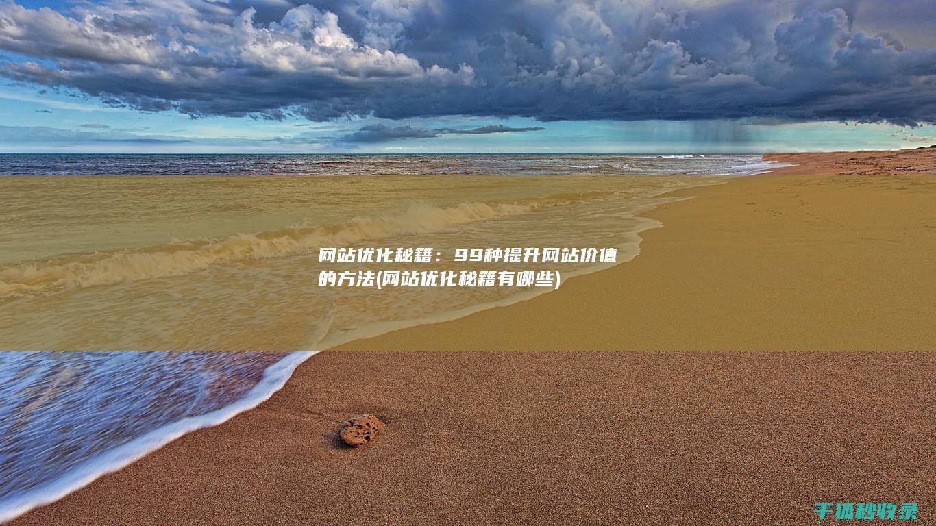 网站优化秘籍：99种提升网站价值的方法 (网站优化秘籍有哪些)
