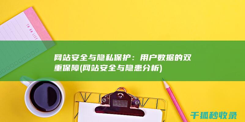 网站安全与隐私保护：用户数据的双重保障 (网站安全与隐患分析)