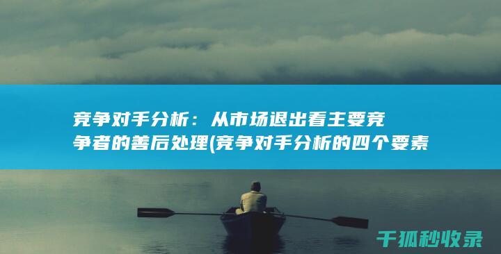 竞争对手分析：从市场退出看主要竞争者的善后处理 (竞争对手分析的四个要素)