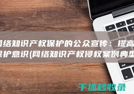 网络知识产权保护的公众宣传：提高保护意识 (网络知识产权侵权案例典型)